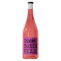 Pink bottle labeled 'Doom Juice Fizz' on a transparent background